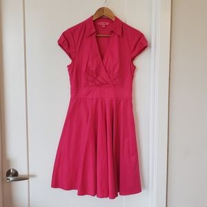 Betsey Johnson Vintage Pink Cap Sleeve Dress sz 8